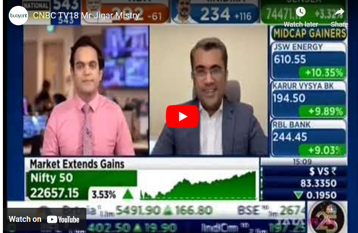 Jigar Mistry 05 June CNBC TV18